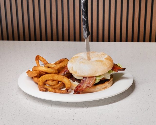 Half-Pound Burger — served at Joe's Naples Park Diner, Naples, Florida