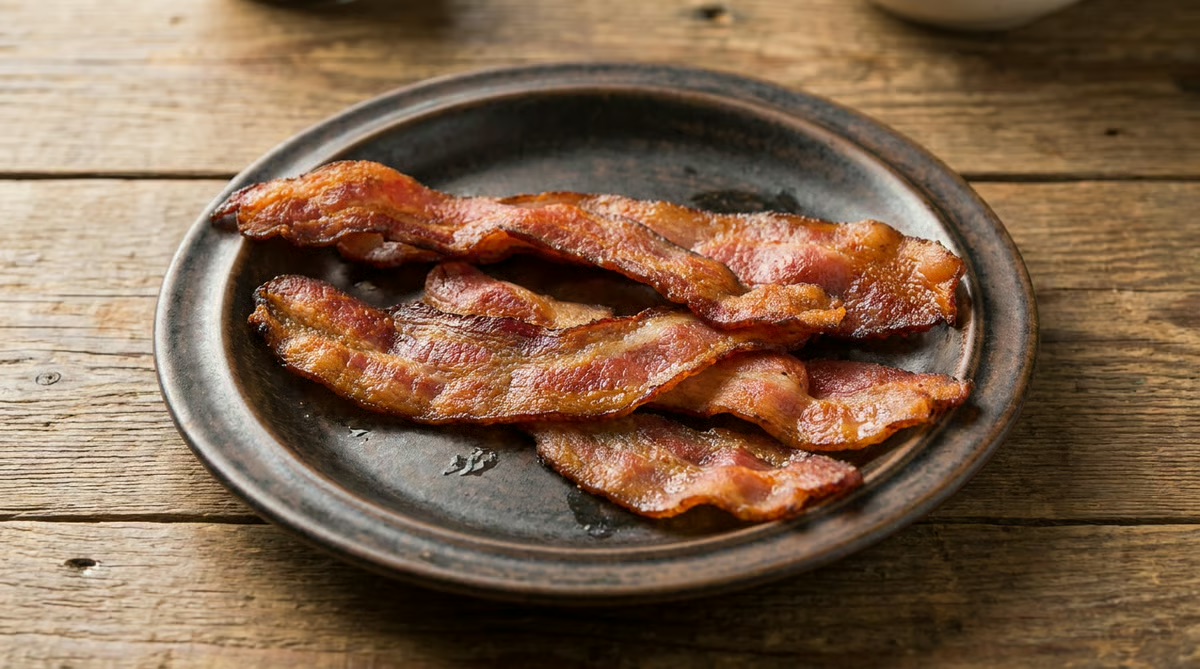 hree pieces of thick-cut smoked bacon at Joe's Diner Naples Florida